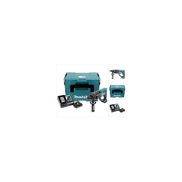 Makita Dhr 202 Y1j-d 18 V Perforateur Burineur Sds-plus Avec Boîtier Makpac + 1x Batterie 2,0 Ah + Chargeur