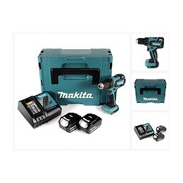 Makita Ddf 459 Rgj 18 V Li-ion Perceuse Visseuse Sans Fil + Coffret Makpac + 2 X Batteries 6,0 Ah + Chargeur