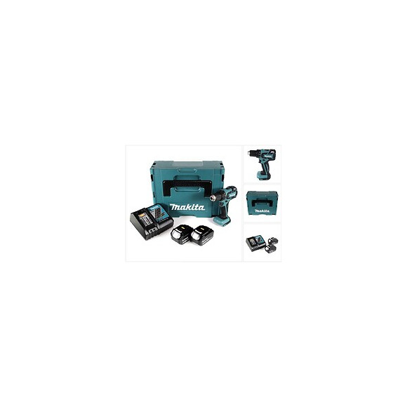 Makita Ddf 459 Rgj 18 V Li-ion Perceuse Visseuse Sans Fil + Coffret Makpac + 2 X Batteries 6,0 Ah + Chargeur