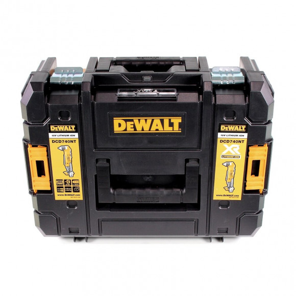 Dewalt Dcd 740 P1 18 V Li-ion Perceuse D'angle Sans Fil + Malette De Transport Tstak Ii + 1 X Batterie 5,0 Ah + Chargeur