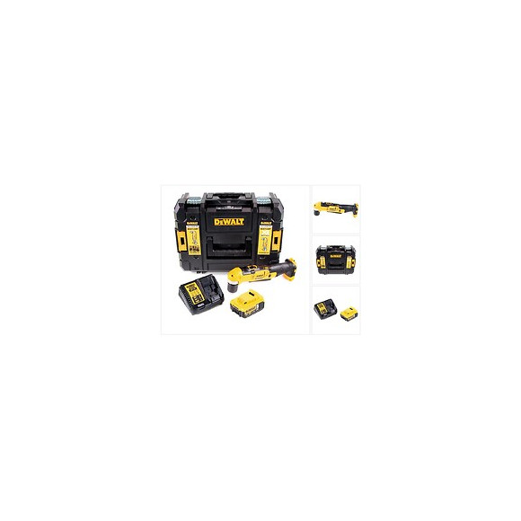 Dewalt Dcd 740 P1 18 V Li-ion Perceuse D'angle Sans Fil + Malette De Transport Tstak Ii + 1 X Batterie 5,0 Ah + Chargeur