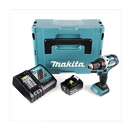 Makita Ddf 484 Rf1j 18 V Perceuse Visseuse Sans Fil Brushless 54 Nm Avec Boîtier Makpac + 1x Batterie Bl1830 3,0 Ah + Chargeur