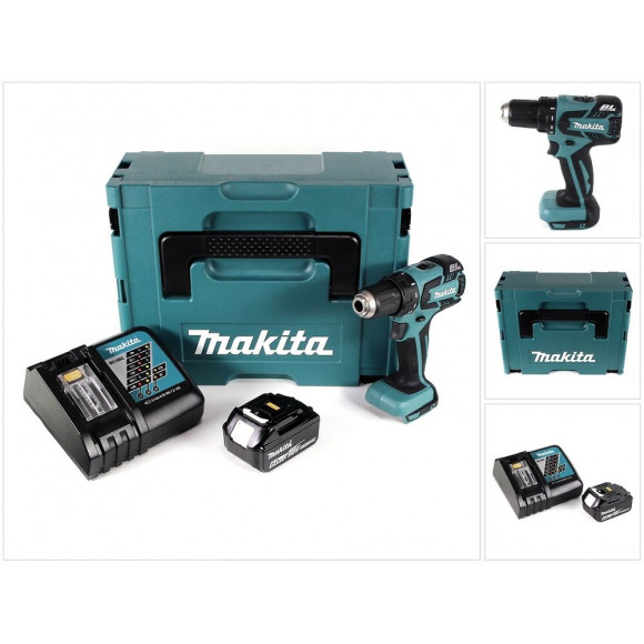Makita Ddf 459 Rg1j 18 V Li-ion Perceuse Visseuse Sans Fil + Coffret Makpac + 1 X Batterie 6,0 Ah + Chargeur