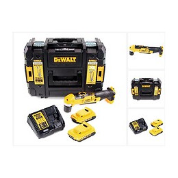 Dewalt Dcd 740 D2 18 V Li-ion Perceuse D'angle Sans Fil + Coffret De Transport Tstak Ii + 2x Batteries 2,0 Ah + Chargeur