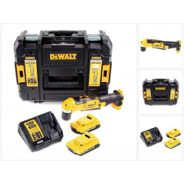 Dewalt Dcd 740 D2 18 V Li-ion Perceuse D'angle Sans Fil + Coffret De Transport Tstak Ii + 2x Batteries 2,0 Ah + Chargeur