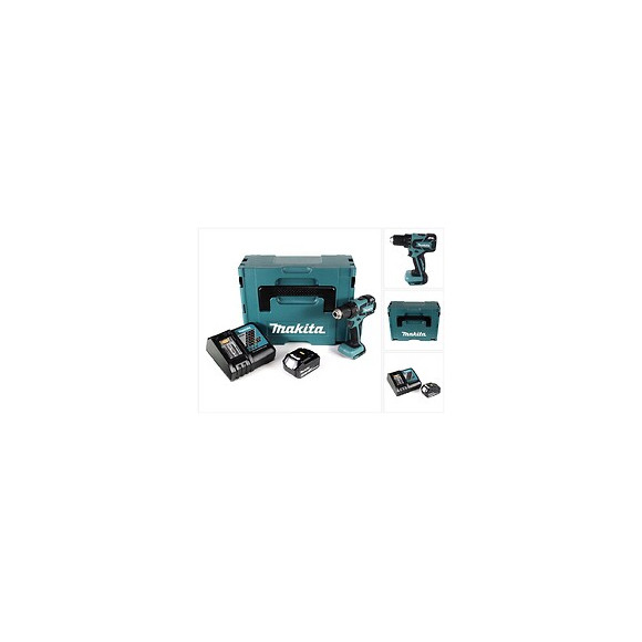 Makita Ddf 459 Rg1j 18 V Li-ion Perceuse Visseuse Sans Fil + Coffret Makpac + 1 X Batterie 6,0 Ah + Chargeur