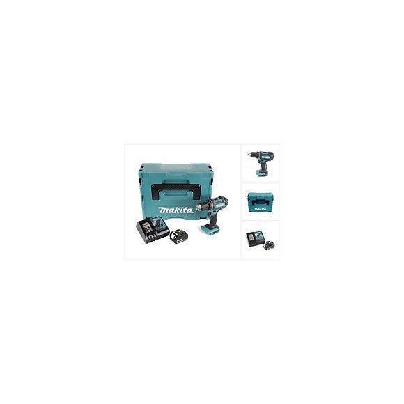 Makita Ddf 482 Rf1j Perceuse Visseuse Sans Fil 18v 62nm + 1x Batterie 3,0 Ah + Chargeur + Makpac