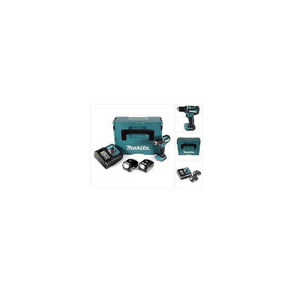 Makita Ddf 485 Rfj Perceuse-visseuse Sans Fil 18v 50nm + Coffret Makpac + 2x Batteries 3,0 Ah + 1x Chargeur