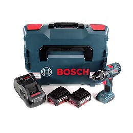 Bosch Gsr 18v-28 Perceuse-visseuse Sans Fil 18v 1/2" 13mm + Coffret De Transport L-boxx + 2x Batteries 5 Ah + Chargeur Rapide