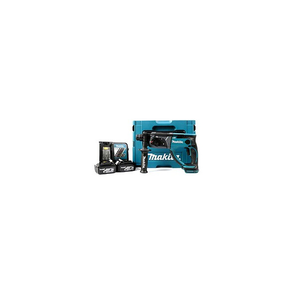 Makita Bhr 202 Perforateur Combiné Sans Fil 18v 2,0j Sds Plus + Coffret Makpac + 2x Batteries 3ah + Chargeur