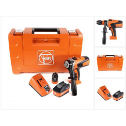 Fein Ascm 18 Qm Perceuse-visseuse Sans Fil - 4 Vitesses 18v 90nm ( 71161164000 ) Set + Coffret De Transport + 1x Batterie 5,2 A
