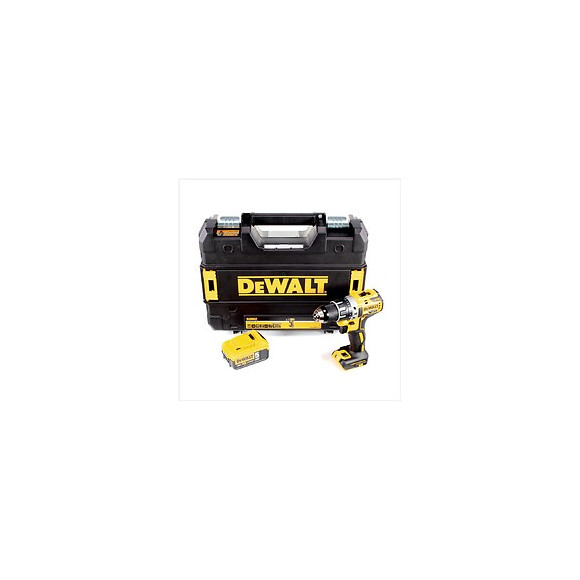 Dewalt Dcd 791 18 V Perceuse Sans Fil Brushless Avec Boîtier Tstak-box + 1x Batterie Dcb 184 5,0 Ah - Sans Chargeur