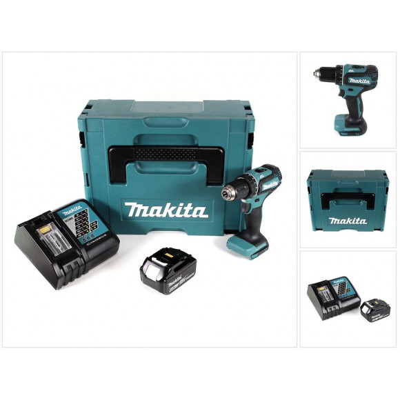 Makita Ddf 485 Rg1j 18 V Li-ion Perceuse Visseuse Sans Fil Brushless 13 Mm + Coffret Makpac + 1 X Batterie 6,0 Ah + Chargeur