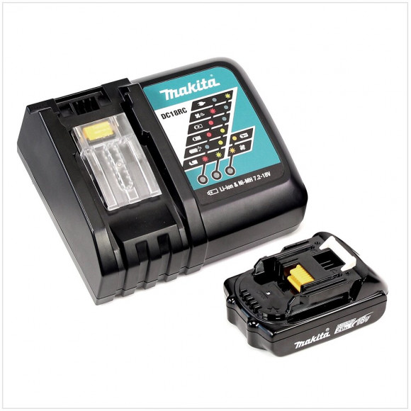 Makita Ddf 483 Y1j-p 18 V Perceuse Visseuse Sans Fil Avec Boîtier Makpac + 1x Batterie Bl 1820 2,0 Ah + Chargeur Dc18rc