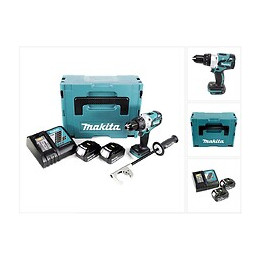 Makita Ddf 481 Rfj Perceuse Visseuse Sans Fil 18v 115 Nm + 2x Batteries 3,0 Ah + Chargeur + Makpac