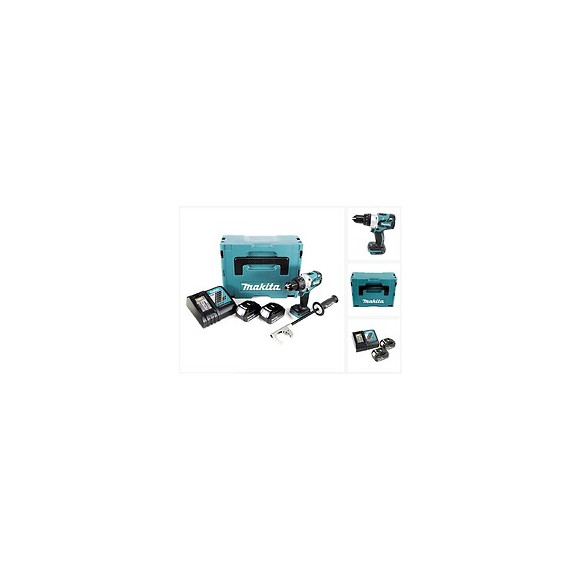Makita Ddf 481 Rfj Perceuse Visseuse Sans Fil 18v 115 Nm + 2x Batteries 3,0 Ah + Chargeur + Makpac