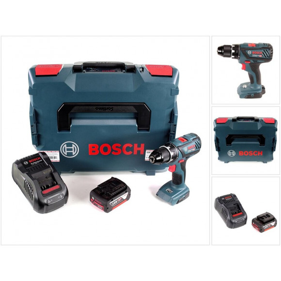 Bosch Gsr 18v-28 Perceuse-visseuse Sans Fil 18v 1/2" 13mm + Coffret De Transport L-boxx + 1x Batterie 5 Ah + Chargeur Rapide