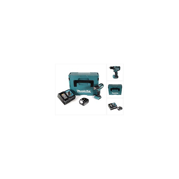 Makita Ddf 485 Rg1j 18 V Li-ion Perceuse Visseuse Sans Fil Brushless 13 Mm + Coffret Makpac + 1 X Batterie 6,0 Ah + Chargeur