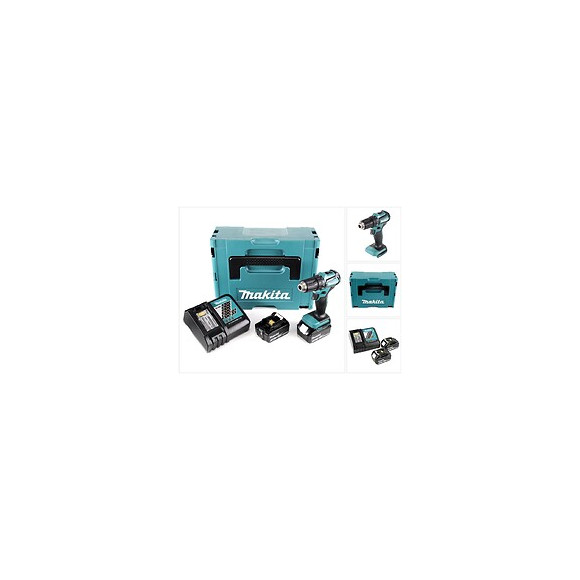 Makita Ddf 483 Rfj 18 V Perceuse Visseuse Sans Fil Avec Boîtier Makpac + 2x Batteries Bl 1830 3,0 Ah + Chargeur Dc18rc