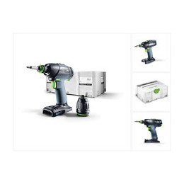Festool T 18+3 Li-basic Perceuse-visseuse Sans Fil + Coffret De Transport Systainer - Sans Batterie Ni Chargeur ( 574763 )