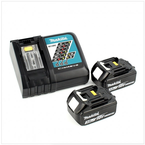 Makita Ddf 483 Rfj 18 V Perceuse Visseuse Sans Fil Avec Boîtier Makpac + 2x Batteries Bl 1830 3,0 Ah + Chargeur Dc18rc