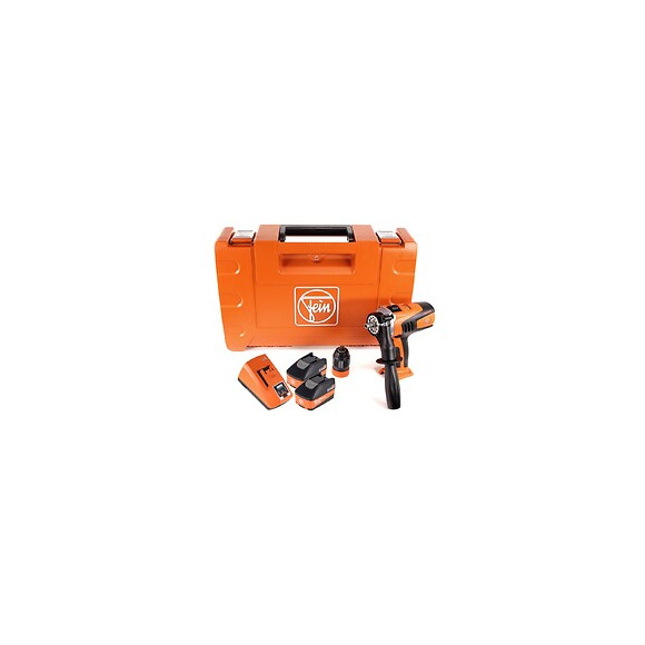 Fein Ascm 18 Qm Perceuse-visseuse Sans Fil - 4 Vitesses 18v 90nm ( 71161164000 ) Set + Coffret De Transport + 2x Batteries 5,2 