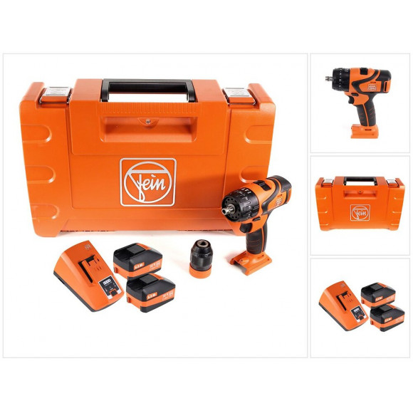 Fein Abs 18 Q Perceuse-visseuse Sans Fil 18v 60nm Interface Quickin ( 71132264000 ) + Coffret De Transport + 2x Batteries 6,0 A