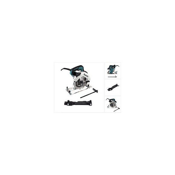 Makita Hs 7611 1600 W Scie Circulaire Portable 190 Mm + 1x Lame De Scie Carbure + 1x Adaptateur De Rail De Guidage Makita C