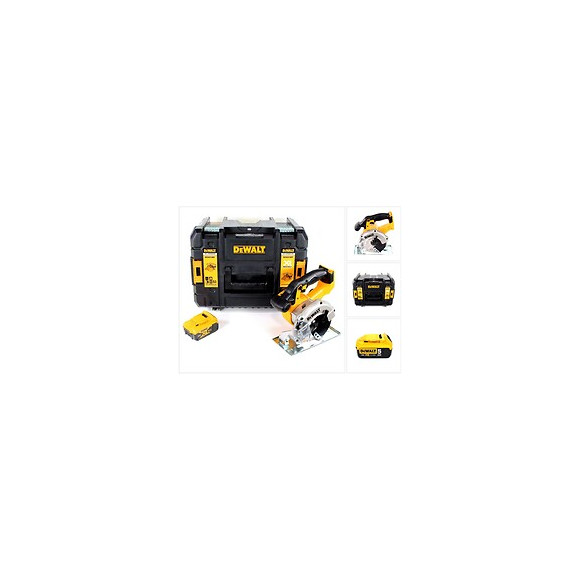 Dewalt Dcs 373 Scie Circulaire Sans Fil Métal 18v Li-ion + Coffret De Transport Tstak + Lame De Scie 140mm + 1x Batterie Dcb 1