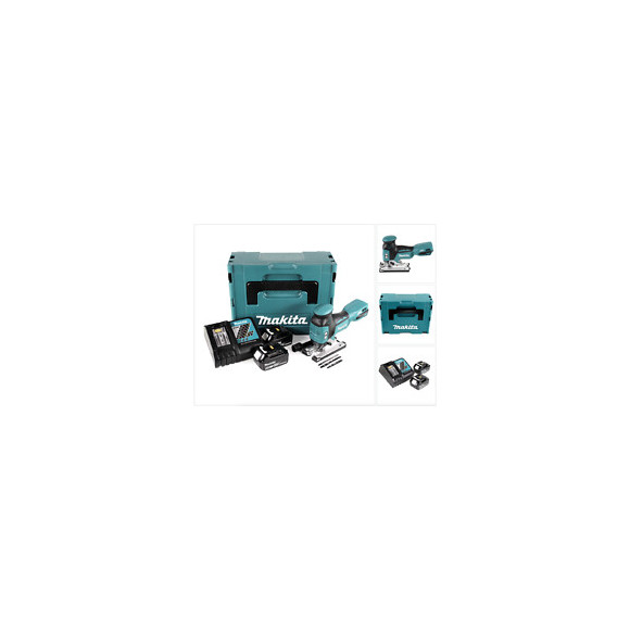 Makita Djv 181 Rgj 18 V Li-ion Scie Sauteuse Sans Fil + 2x Batteries Bl 1860 B 6,0 Ah + Chargeur Makita Dc 18 Rc