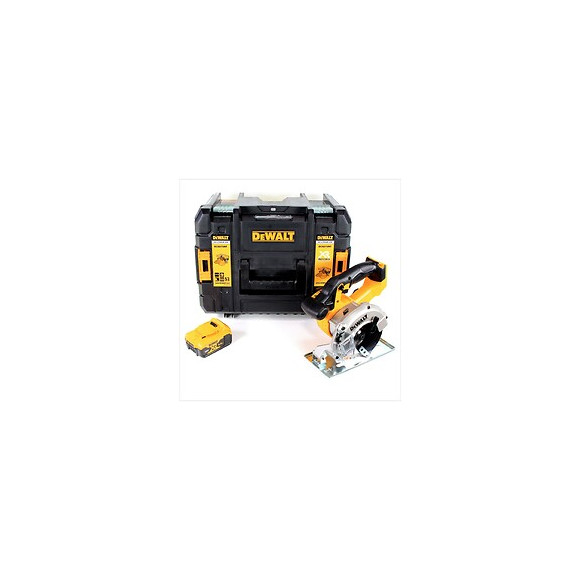 Dewalt Dcs 373 Scie Circulaire Sans Fil Métal 18v Li-ion + Coffret De Transport Tstak + Lame De Scie 140mm + 1x Batterie Dcb 1