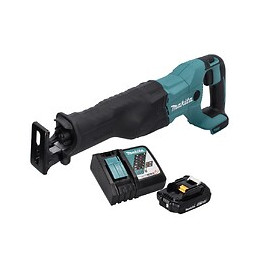 Makita Djr 186 Scie Récipro Sans Fil, Scie Sabre 18 V Li-ion + 1x Batterie Bl1820 2.0 Ah + Chargeur Dc18rc