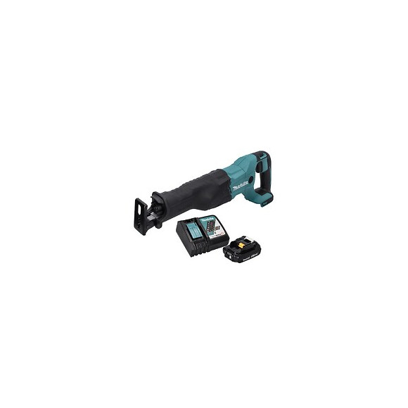 Makita Djr 186 Scie Récipro Sans Fil, Scie Sabre 18 V Li-ion + 1x Batterie Bl1820 2.0 Ah + Chargeur Dc18rc