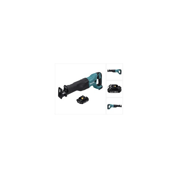 Makita Djr 186 Scie Récipro Sans Fil, Scie Sabre 18 V Li-ion + 1x Batterie Bl 1820 2,0 Ah - Sans Chargeur