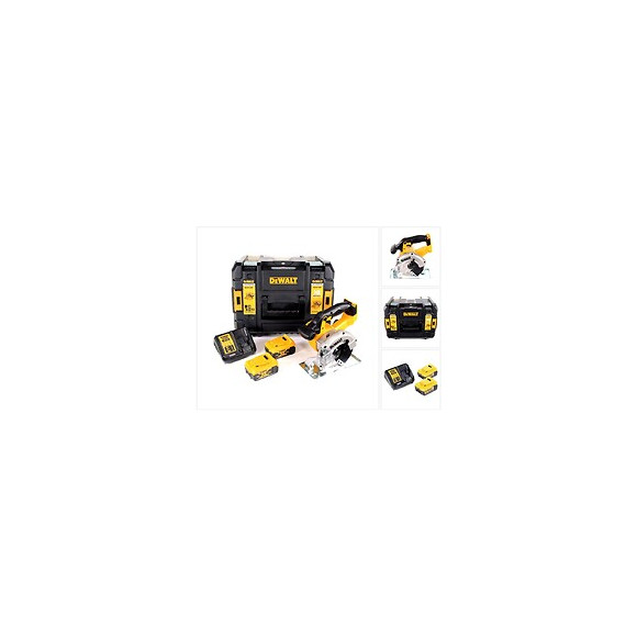 Dewalt Dcs 373 P2 Scie Circulaire Sans Fil Métal 18v Li-ion + Coffret De Transport Tstak + Lame De Scie 140mm + 2x Batteries D