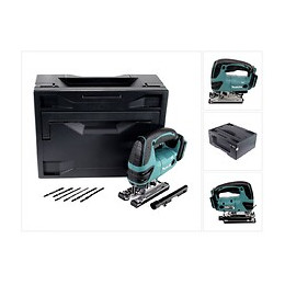 Scie Sauteuse Sans Fil Makita Djv 180 Zx 18v + Makbox + Lames De Scie, 6 Pcs. - Sans Batterie, Sans Chargeur