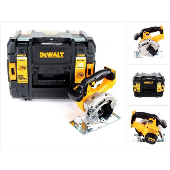 Dewalt Dcs 373 Nt Scie Circulaire Sans Fil Métal 18v Li-ion + Coffret De Transport Tstak + Lame De Scie 140mm - Sans Batterie,
