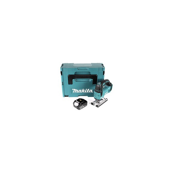 Makita Djv 182 G1j Scie Sauteuse Sans Fil 18v Brushless 26mm + Coffret De Transport Makpac + 1x Batterie Bl1860b 6,0 Ah - Sans 