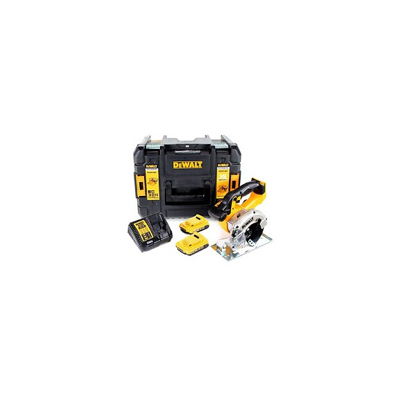 Dewalt Dcs 373 D2 Scie Circulaire Sans Fil En Métal 18v 140 X 20 Mm 460w + 2x Batteries 2,0ah + Chargeur + Lame De Scie + Coff