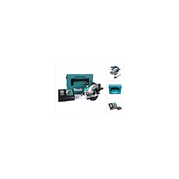 Makita Dss 610 Y1j-p Scie Circulaire À Main Sans Fil 18 V 165 Mm + 1x Batterie 2ah + Chargeur Dc18rc