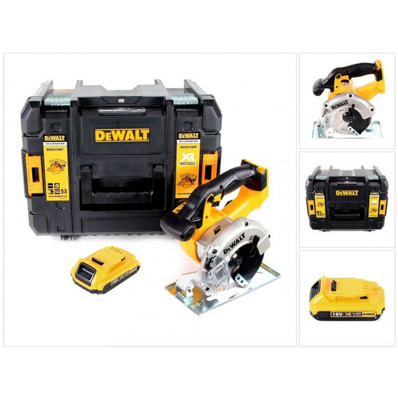 Dewalt Dcs 373 Nt Scie Circulaire Sans Fil Métal 18 V 140 X 20 Mm 460w + 1x Batterie 2,0ah + Lame De Scie Circulaire + Coffret