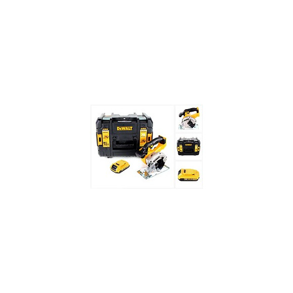 Dewalt Dcs 373 Nt Scie Circulaire Sans Fil Métal 18 V 140 X 20 Mm 460w + 1x Batterie 2,0ah + Lame De Scie Circulaire + Coffret