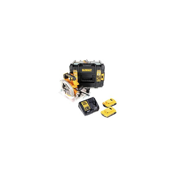 Dewalt Dcs 570 D2 18 V Brushless Scie Circulaire Sans Fil Avec Boîtier Tstak + 2x 2,0 Ah Batteries + 1x Chargeur