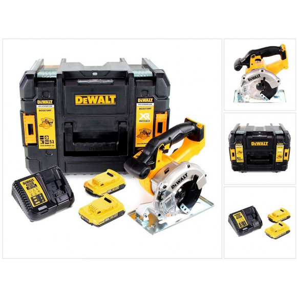 Dewalt Dcs 373 D2 Scie Circulaire Sans Fil En Métal 18v 140 X 20 Mm 460w + 2x Batteries 2,0ah + Chargeur + Lame De Scie + Coff