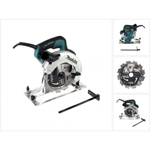 Makita Hs 7611 1600w Scie Circulaire À Main 190mm + Lame De Scie Au Carbure