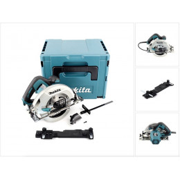 Makita Hs 7601 J 1200 W Scie Circulaire Électrique + Coffret Makpac + Lame De Scie Mforce De 190 Mm + Adaptateur De Rail De Gu