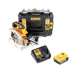Dewalt Dcs 570 P1 18 V Brushless Scie Circulaire Sans Fil Avec Boîtier Tstak + 1x 5,0 Ah Batterie + 1x Chargeur