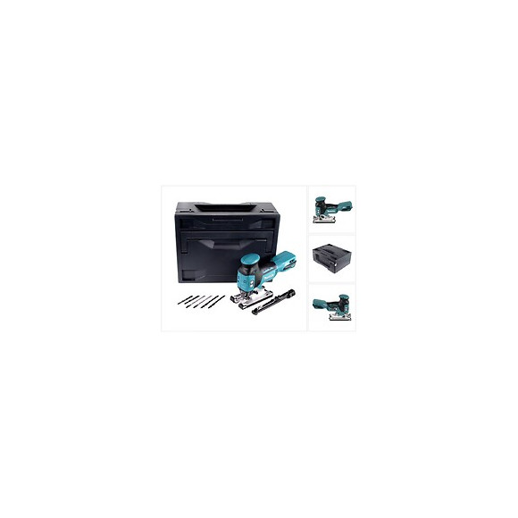 Makita Djv 181 Zx Scie Sauteuse Pendulaire Sans Fil 18v Brushless + Makbox + 6x Lames De Scie À Bois - Sans Batterie, Sans Cha