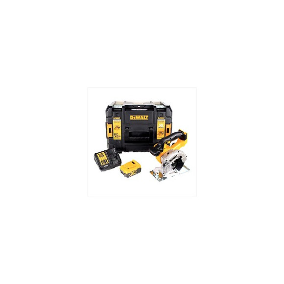 Dewalt Dcs 373 P1 Scie Circulaire Sans Fil Métal 18v Li-ion + Coffret De Transport Tstak + Lame De Scie 140mm + 1 X Batterie D