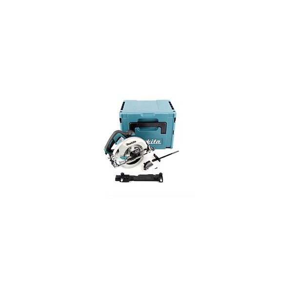 Makita Hs 7601 J 1200 W Scie Circulaire Électrique + Coffret Makpac + Lame De Scie Mforce De 190 Mm + Adaptateur De Rail De Gu